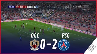 OGC NICE vs. PSG [0-2] • HIGHLIGHTS | VideoGame Simulation & Recreation