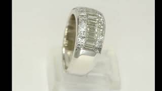 Diamond Anniversary Wedding Band Ring 2.65CT 18K WG 9.4MM Size 6.75 - 33274