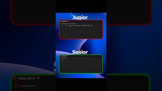 Junior vs Senior| Noob Vs Pro| Developer #webdevelopment #programming #html #html5 #coding #css #cs