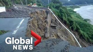 Typhoon Talas kills 2 in Japan, flooding cities and destroying roads