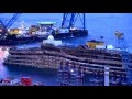 Damage Costa Concordia in daylight after raising the ship