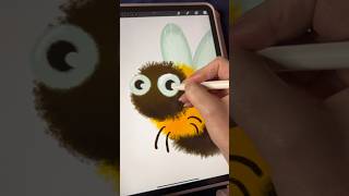 Fuzzy Brush Bumble Bee Procreate Tutorial