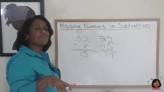 3b Finding missing numbers in subtraction (for Saxon Math 8/7)