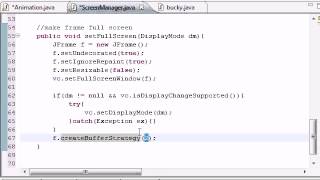 Java Game Development 17 Full Screen with Buffer Strategy