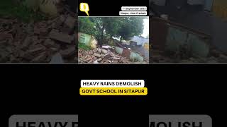 WATCH | Heavy Rains Demolish Govt School In Uttar Pradesh’s Sitapur | #ytshorts