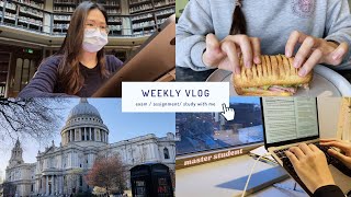 study vlog || a crazy week in my life 🗓 exam \u0026 assignment deadline 🖥  Kings College London