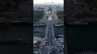 Trocadéro | View from top of Eiffel Tower | #Shorts #Paris | Seine River