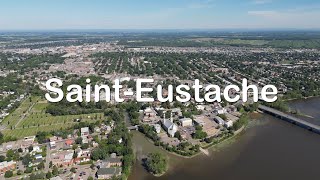 Ville de Saint-Eustache, Nord de Montréal, Québec, Canada, Survol par Drone, Cinématique 4K