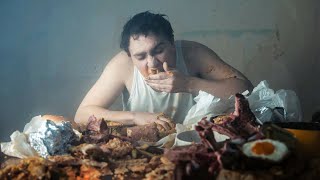 【穷电影】男子从出生开始一直在吃东西，但还觉得饿，最后把自己吃成怪物