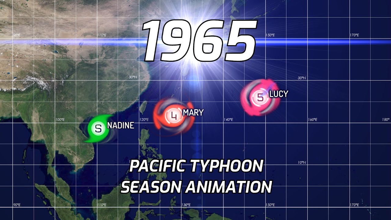 1965 Pacific Typhoon Season Animation V.2 - YouTube