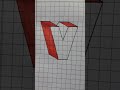 v letter 3 d drawing ll short video