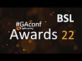 GAconf Awards 2022, with BSL signing