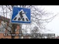 Traffic sign makes people do the Monty Python Silly Walk