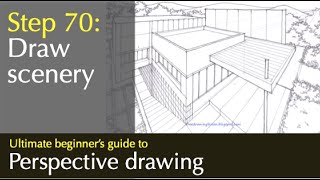 Perspective Drawing : Back to basic 70: Draw building in two point perspective. #shorts