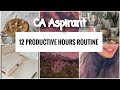 12 Hours Study Routine Of A CA Student! Life Of A CA Student I Study Vlog I How To Make It Happen