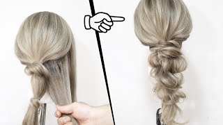 簡単！編まない！ピンなし！ループで作るかわいい編みおろしのヘアアレンジ！Hair Tutorials for Long Hair | Cute Long Hair