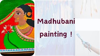 Madhubani lady art step by step