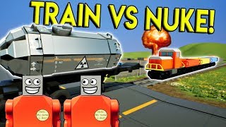 LEGO NUKE STOPS THE LEGO TRAIN?! - Brick Rigs Multiplayer Roleplay & Gameplay Challenge - Lego Train