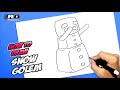 How to draw Snow Golem Minecraft