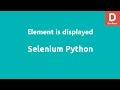 Selenium Python Element is displayed