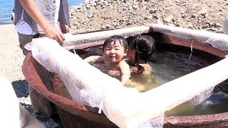 ニシン釜でいい湯だな　小樽・群来祭り