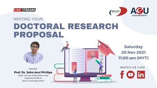 Writing Your Doctoral Research Proposal