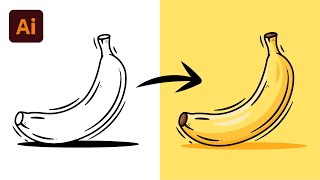 Adobe Illustrator Tutorial - Create a Banana Vector (HD)
