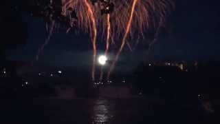 Fireworks at Rheinfall in Switzerland - 31/07/2015