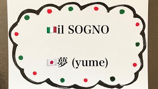 imparare giapponese/learning Japanese / il SOGNO／Sentiamo il KANJI con Yōko!