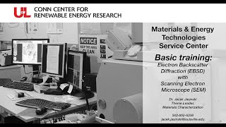 MET Basic Training Electron Backscatter Diffraction (EBSD) with Scanning Electron Microscope (SEM)