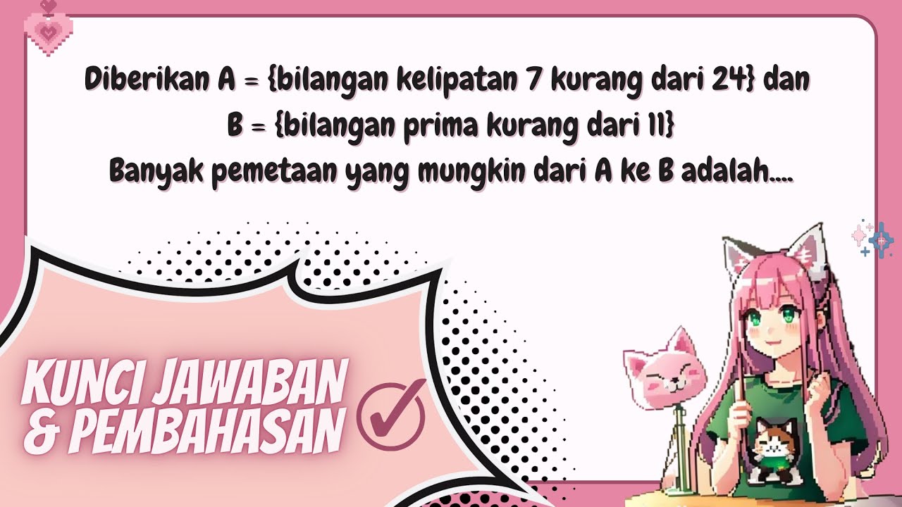 Kunci Jawaban Relasi Fungsi | Banyak Pemetaan Yang Mungkin Dari A Ke B ...