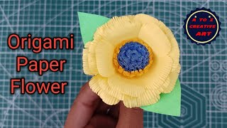 Beautiful Paper Flower | Easy Paper Flower Tutorial | DIY School Project | Origami Paper Craft
