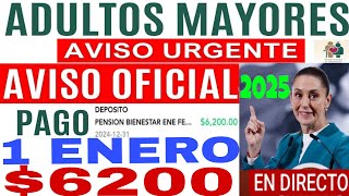 1 ENERO YA CAYÓ $6000+200 AUMENTO ADULTOS MAYORES 65 Y DISCAPACIDAD PELOS EN LA MANO