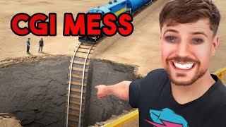 MrBeast Train Vs Giant Pit (Bad CGI Problem)