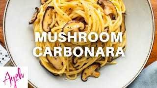 Mushroom Carbonara - Cooking With Ayeh #shorts