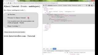 UNDELEGATE METHOD IN JQUERY DEMO
