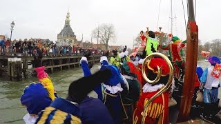 Intocht Sinterklaas Hoorn 2014 - boottocht stoomboot GoPro (4K)