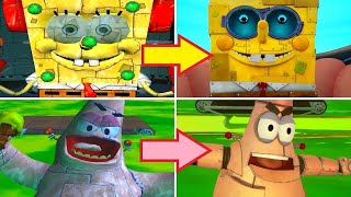 SpongeBob Battle for Bikini Bottom Rehydrated - All Bosses Comparison - PS4 vs PS2