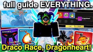 FULL GUIDE To Get EVERY NEW Item, Dragonheart + Draco RACE + Dragonstorm \u0026 MORE! | Blox Fruits