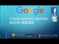 Coding Interview Tutorial 14: Move Zeroes [LeetCode]