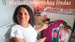 Muitas comprinhas de roupas,calçados e etc tudo muito lindo pra mim e ela,presente antecipado🥰