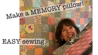 Make an EASY memory pillow | sew along with me today | simple sewing
