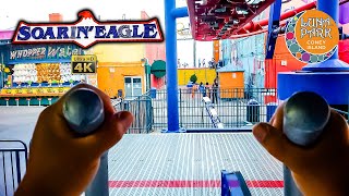 2023 Soarin' Eagle Roller Coaster On Ride 4K POV Luna Park Coney Island