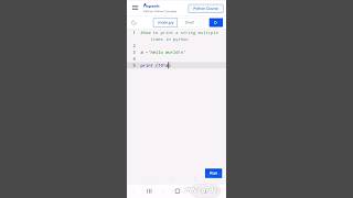 Python program to print string multiple times using 1 line code #shorts #python #programming #coding