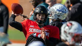 Bo Nix Highlights - Senior Bowl Day 1 - Denver Broncos NFL Draft Prospect