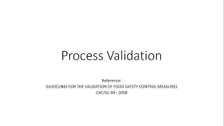 Introduction to Process Validation with Codex