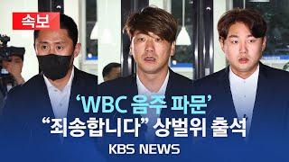 'WBC 음주' 김광현·이용찬·정철원 상벌위원회 출석/\