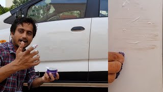 white car scratch remove with 3M perfect it step 1 | car paint scratch remove | nitto rai 3M polish