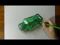 Green Bottle Drawing - 3D Art