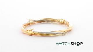 Jewellery Essentials Ladies' Multi colour gold Italian Twist Bangle (AJ-11072461)